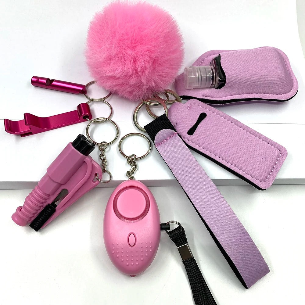 *CLASSIC COLOR COLLECTION* Safety Keychain Full Set, Self Defense Security Keychain Set