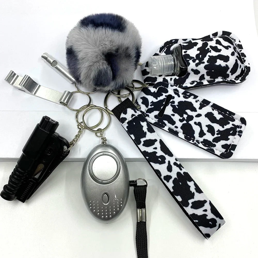 *ANIMAL PRINT COLLECTION* Safety Keychain Full Set, Self Defense Security Keychain Set