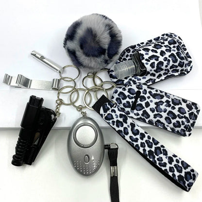 *ANIMAL PRINT COLLECTION* Safety Keychain Full Set, Self Defense Security Keychain Set
