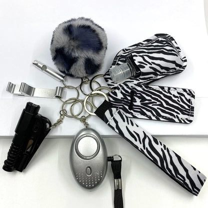 *ANIMAL PRINT COLLECTION* Safety Keychain Full Set, Self Defense Security Keychain Set