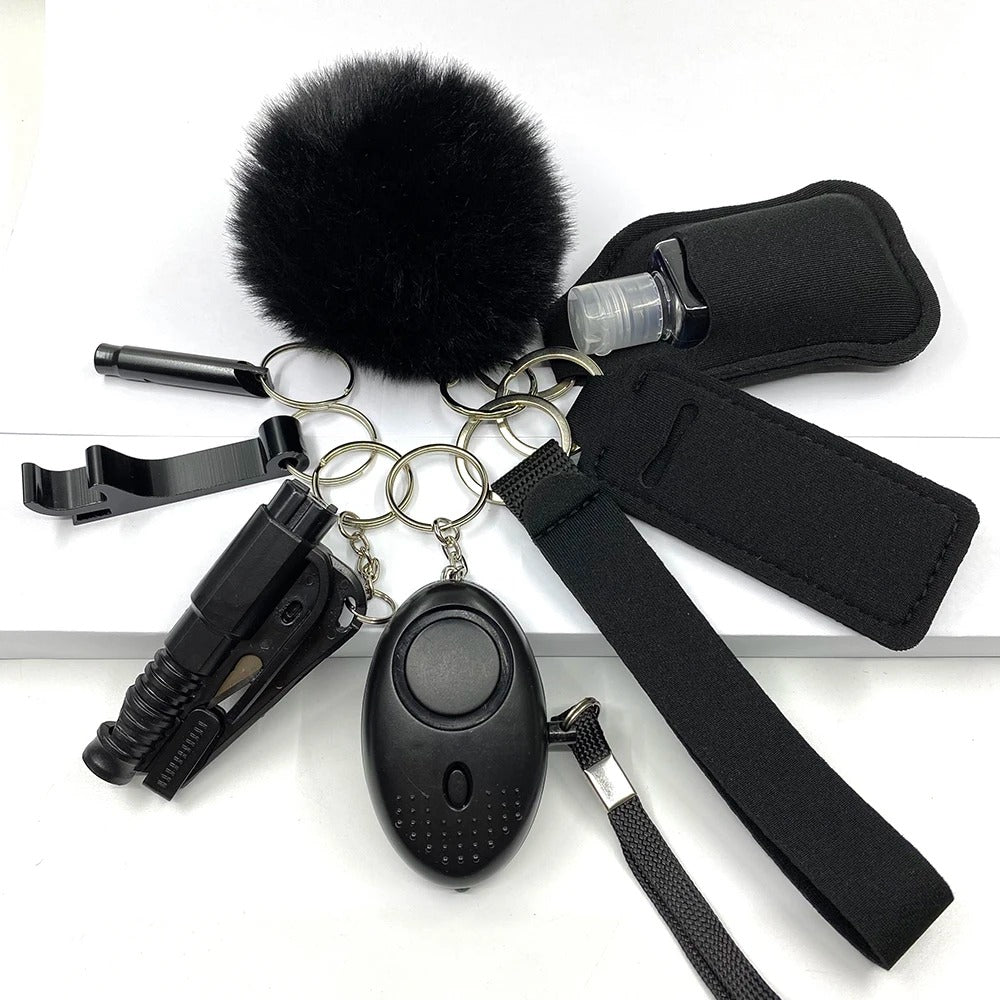 *CLASSIC COLOR COLLECTION* Safety Keychain Full Set, Self Defense Security Keychain Set