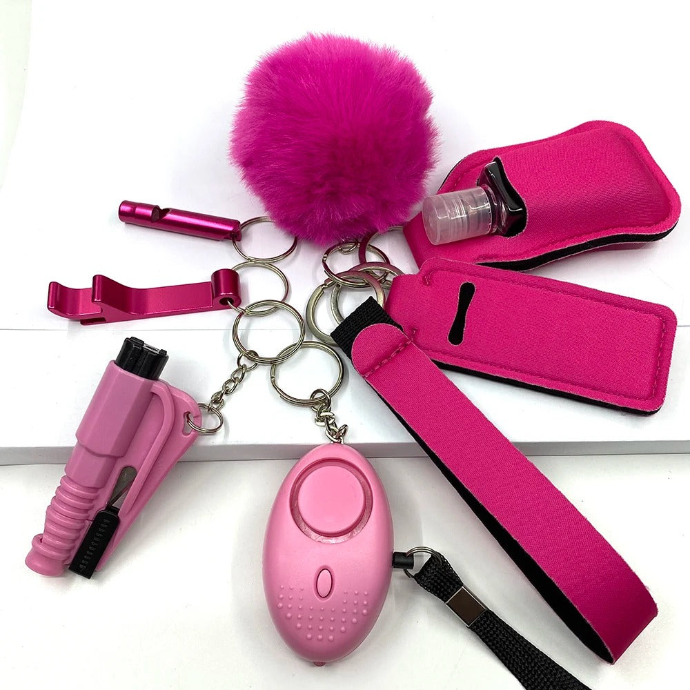 *CLASSIC COLOR COLLECTION* Safety Keychain Full Set, Self Defense Security Keychain Set