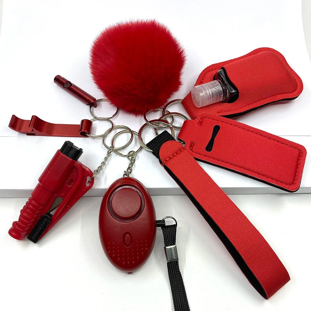 *CLASSIC COLOR COLLECTION* Safety Keychain Full Set, Self Defense Security Keychain Set