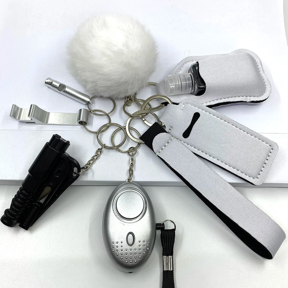 *CLASSIC COLOR COLLECTION* Safety Keychain Full Set, Self Defense Security Keychain Set