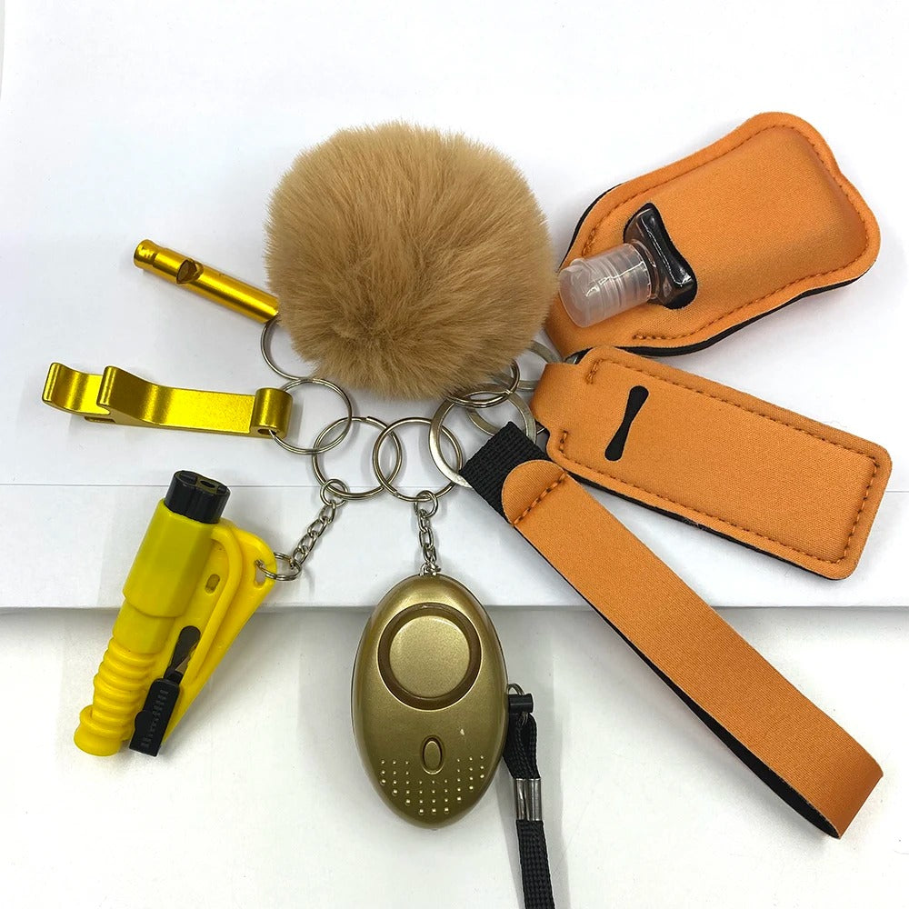 *CLASSIC COLOR COLLECTION* Safety Keychain Full Set, Self Defense Security Keychain Set