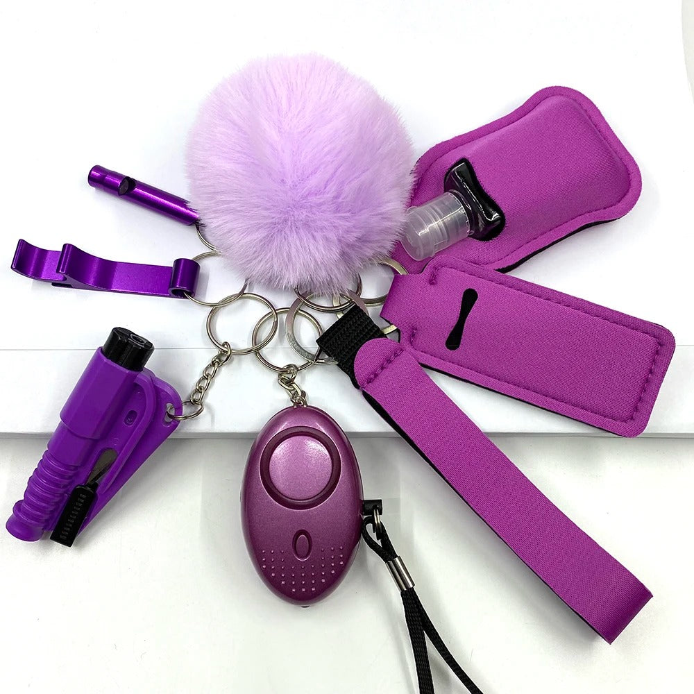 *CLASSIC COLOR COLLECTION* Safety Keychain Full Set, Self Defense Security Keychain Set