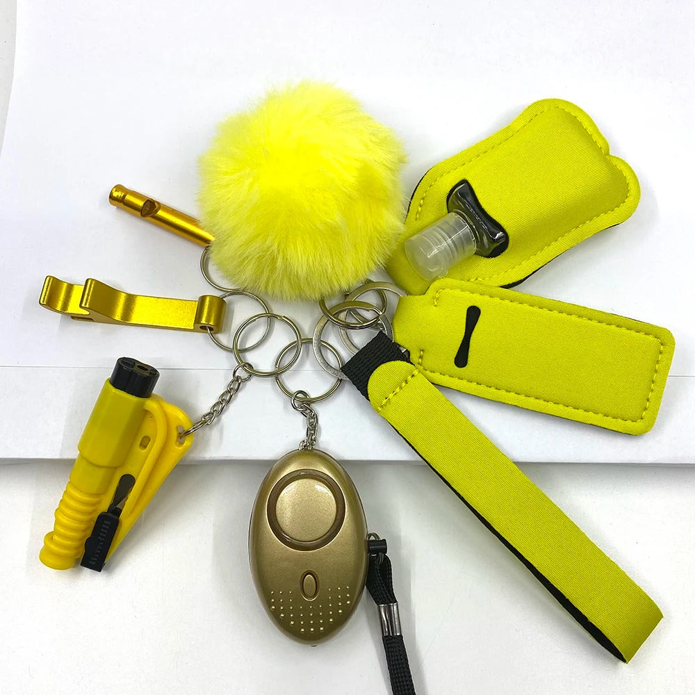 *CLASSIC COLOR COLLECTION* Safety Keychain Full Set, Self Defense Security Keychain Set