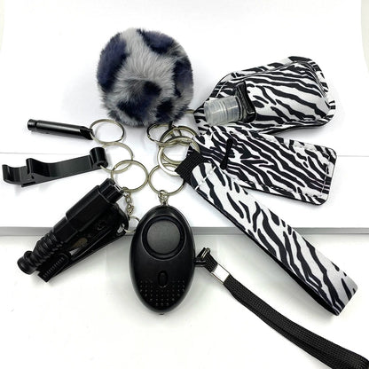 *ANIMAL PRINT COLLECTION* Safety Keychain Full Set, Self Defense Security Keychain Set